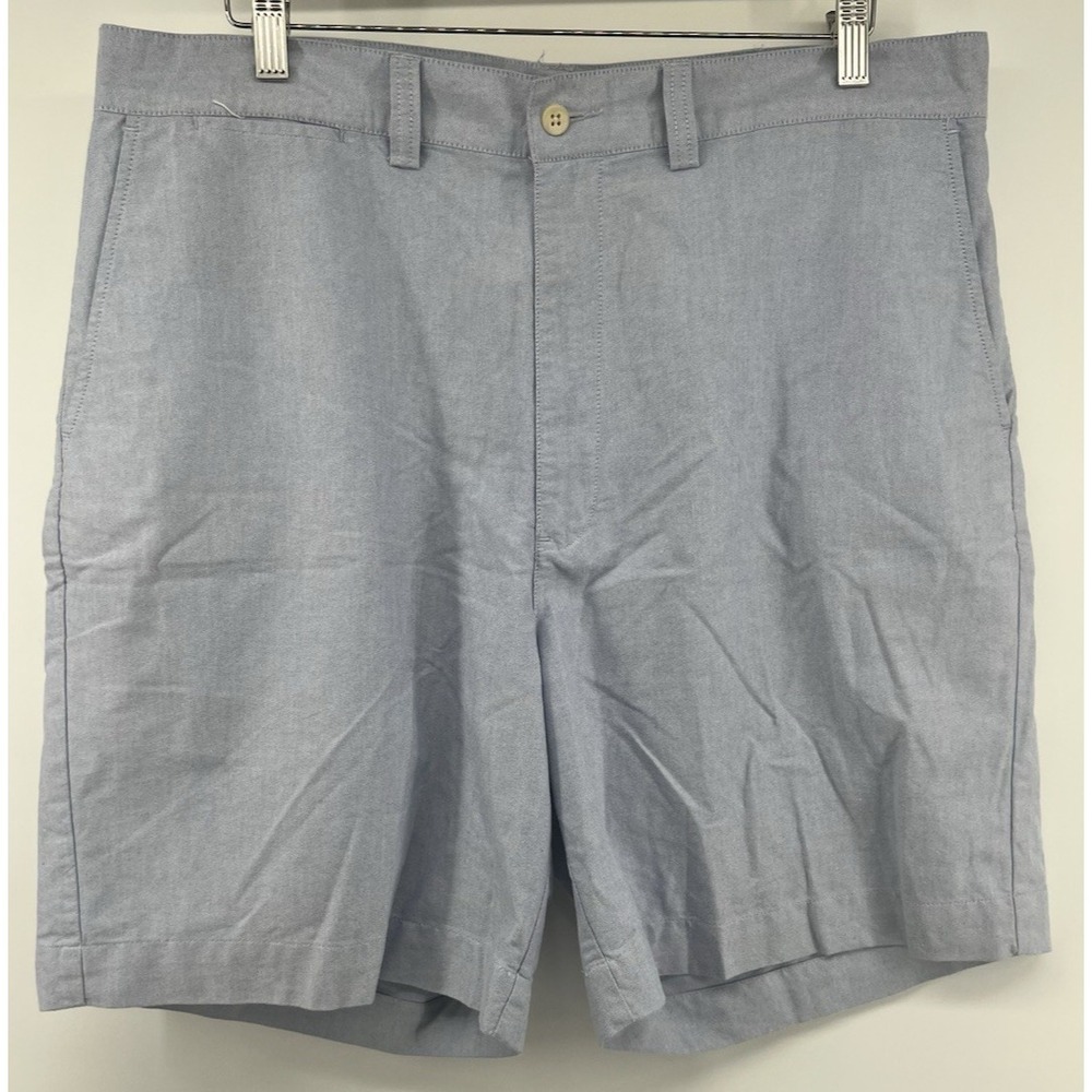 Polo Ralph Lauren Oxford Style Shorts Light Blue Bermuda Walking 38 8" Inseam